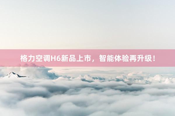 格力空调H6新品上市，智能体验再升级！